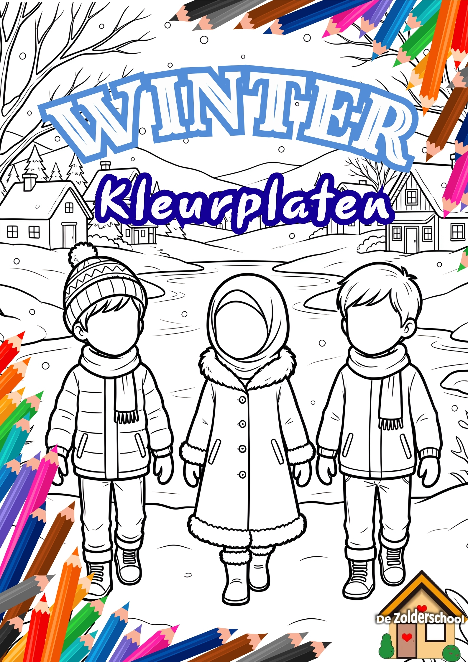 Gratis Islamitische Winter Kleurplaten voor Kinderen (PDF) - Afbeelding 2