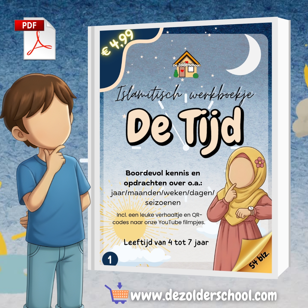 Islamitisch werkboek over tijd voor kinderen 4-7 jaar PDF