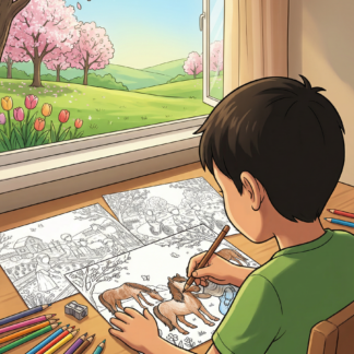 gratis islamitische lente kleurplaten pdf