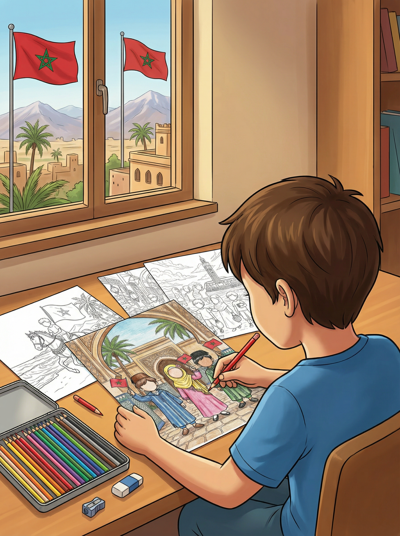 Morocco Coloring Pages PDF – 13 Printable Coloring Pages for Kids - Afbeelding 2