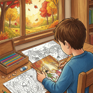 gratis herfst kleurplaten
